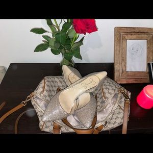 Michael Kors medium size purse and Jessica Simpson heels. Great condition